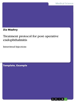 cover image of Treatment protocol for post operative endophthalmitis